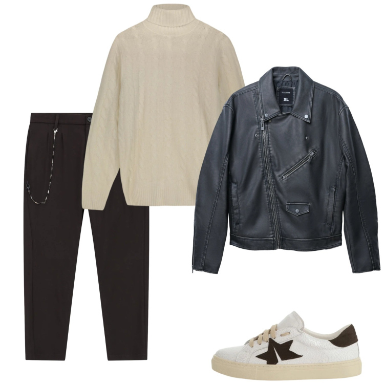 Outfit uomo - Gennaio. Stile Casual per Tutti i giorni. Abbinamento con giacche, pantaloni, sneakers, maglieria.