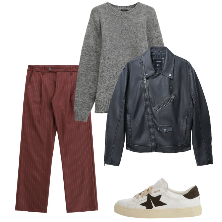 Outfit uomo - Gennaio. Stile Casual per Tutti i giorni. Abbinamento con giacche, pantaloni, maglieria, sneakers.