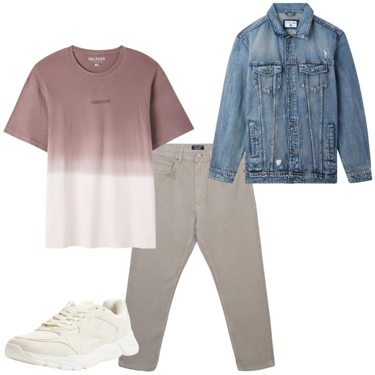 Outfit uomo - Total look #2314684. Stile Trendy per Tutti i giorni. Abbinamento con sneakers, giacche, jeans, t-shirt.