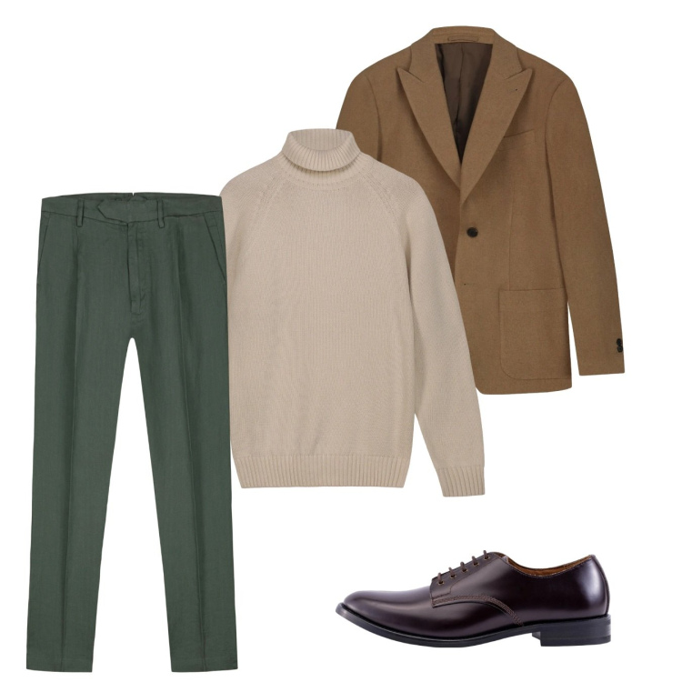 Outfit uomo - Gennaio. Stile Casual per Tutti i giorni. Abbinamento con scarpe stringate, pantaloni, giacche, pullovers.