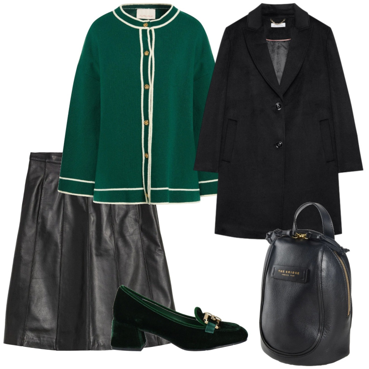 Outfit donna - Oversize night. per Serata fuori. Abbinamento con gonne, cardigans, mocassini, zaini, cappotti.