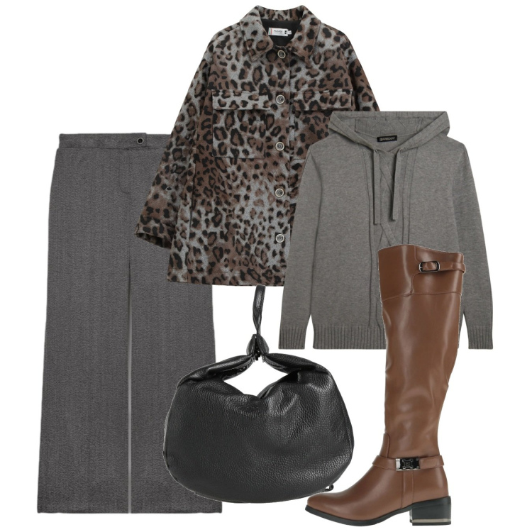 Outfit donna - Gennaio. Stile Bon Ton per Tutti i giorni. Abbinamento con stivali, zaini, cappotti, maglieria, pantaloni.