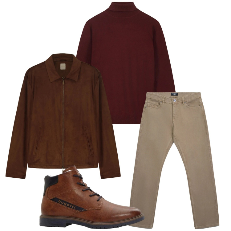 Outfit uomo - Total look #2315082. Stile Trendy per Ufficio. Abbinamento con anfibi, jeans, giacche, maglieria.