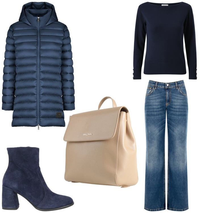 Outfit donna - Warm & Cozy coat. Stile Casual chic per Tutti i giorni. Abbinamento con stivaletti, zaini, piumini, jeans, pullovers.