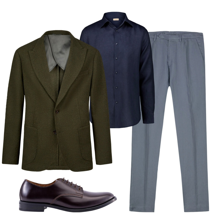 Outfit uomo - La giacca calda. Stile Business/Elegante per Tutti i giorni. Abbinamento con giacche, scarpe stringate, pantaloni, camicie.