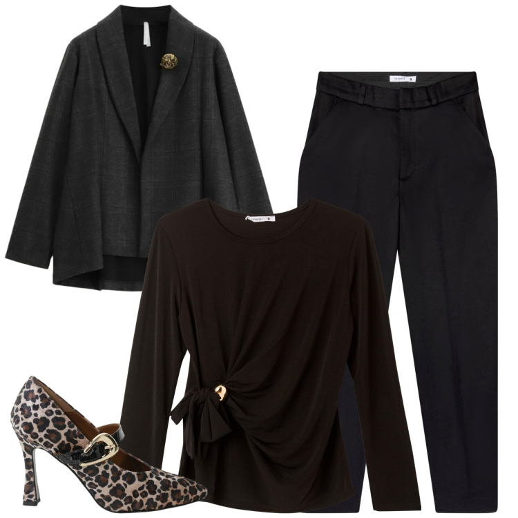 Outfit donna - Total look #2315674. Stile Urban per Tutti i giorni. Abbinamento con pantaloni chino, bluse, décolleté, blazer.