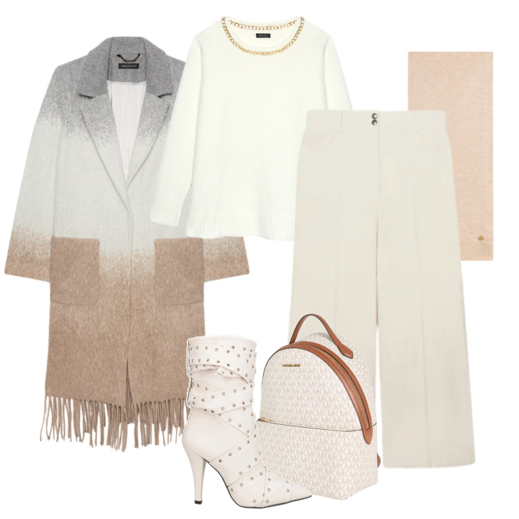 Outfit donna - Un maglione elegante. Stile Casual chic per Tutti i giorni. Abbinamento con zaini, stivaletti, sciarpe, cappotti, pantaloni chino, maglieria.