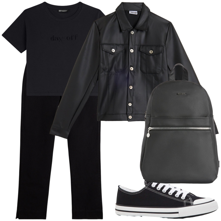 Outfit donna - A Bonprix con saldi Freddy. Stile Basic per Tutti i giorni. Abbinamento con sneakers, giacche, pantaloni, t-shirt, zaini.