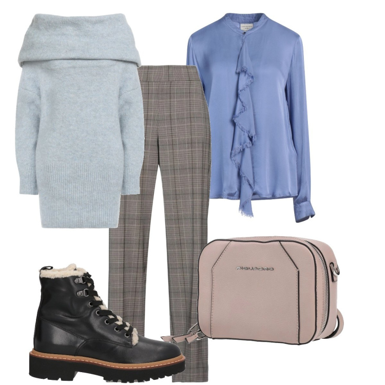 Outfit donna - Il maglione coccoloso. Stile Casual chic per Tutti i giorni. Abbinamento con stivaletti, maglieria, camicie, pantaloni, marsupi.