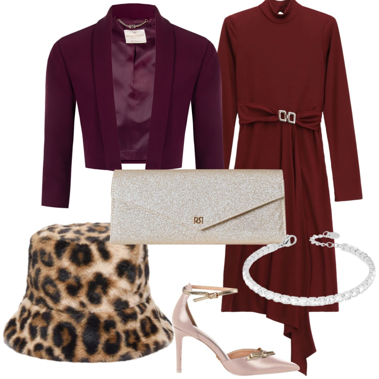 Outfit donna - Sabato nozze. Stile Chic per Cerimonia. Abbinamento con vestiti midi/longuette, braccialetti, bolero, décolleté, pochette, cappelli.