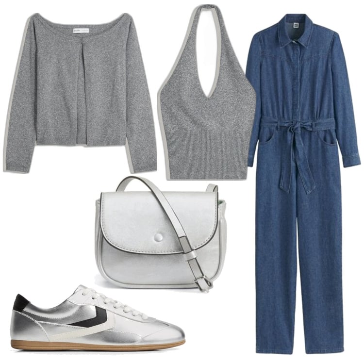 Outfit mujer - Sporty chic #118. Estilo Sporty chic para Todos los días. Combinación con sneakers, vaqueros, bolsos de mano, blazers, top.