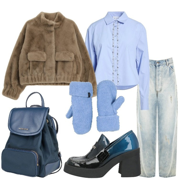 Outfit donna - Un nuovo anno, un nuovo stile. Stile Urban per Tutti i giorni. Abbinamento con camicie, mocassini, zaini, guanti, blazer, jeans.