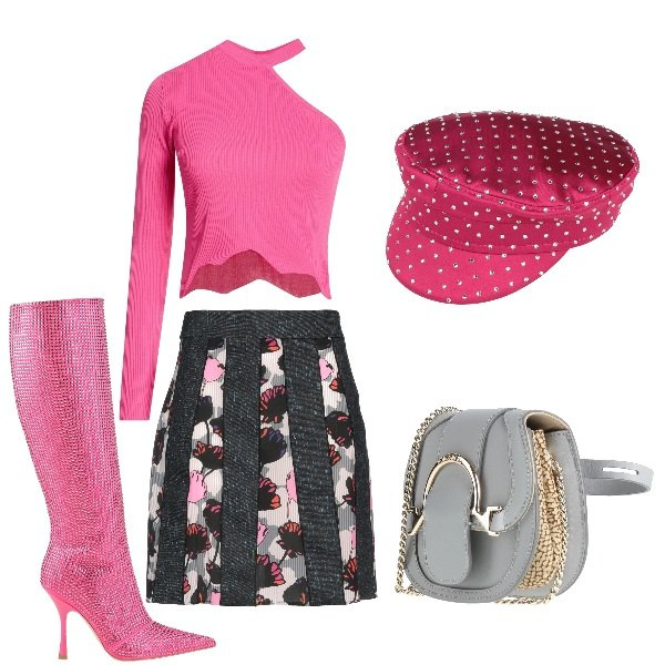 Outfit donna - 2026 nuovo stile. Stile Trendy per Tutti i giorni. Abbinamento con cappelli, minigonne, top, stivali, marsupi.