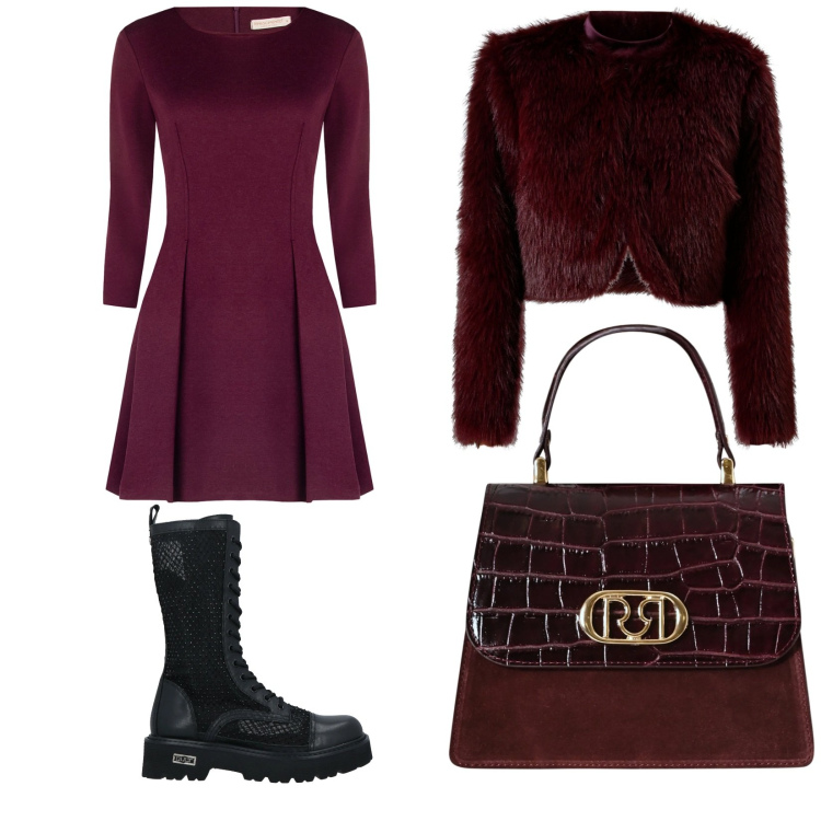 Outfit donna - Total look #2316401. Stile Romantica per Serata fuori. Abbinamento con stivali, blazer, vestiti corti, borse a mano.