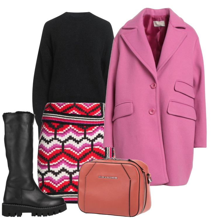 Outfit donna - Gennaio. Stile Chic per Tutti i giorni. Abbinamento con stivali, marsupi, pullovers, minigonne, cappotti.