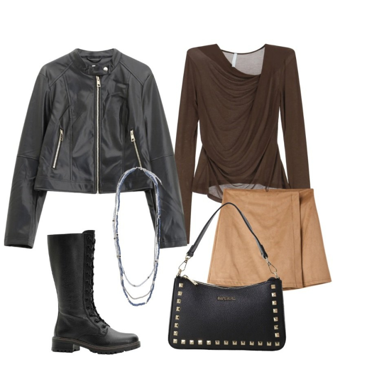 Outfit donna - Grinta e glamour per il 2026. Stile Rock per Tutti i giorni. Abbinamento con stivali, minigonne, bluse, pochette, giacche, collane.