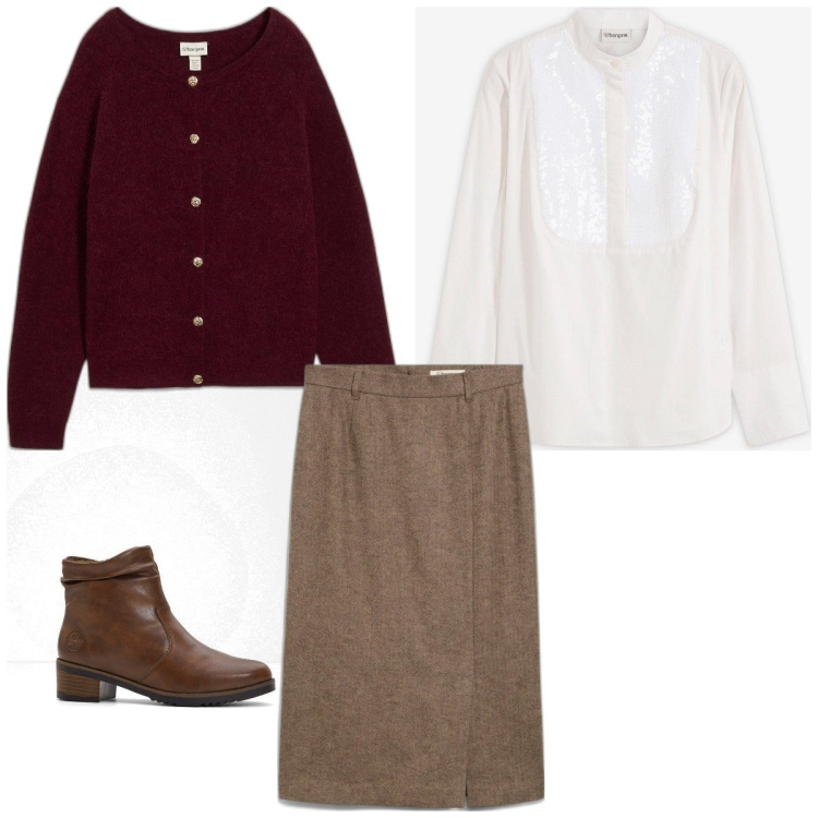 Outfit femme - Année 60. Style Vintage rétro pour Tous les jours. Assortir avec bottines, pulls, jupes, tuniques.