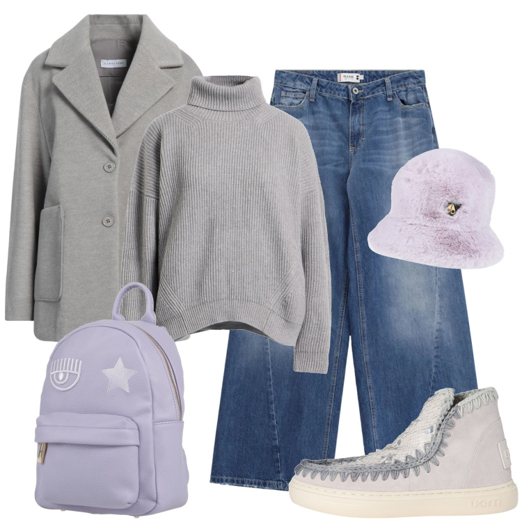Outfit donna - Questione di stile. Stile Glamour per Tutti i giorni. Abbinamento con cappelli, cappotti, stivaletti, maglieria, zaini, jeans.