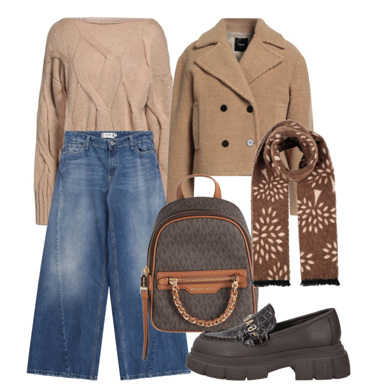 Outfit donna - Peacoat noisette. Stile Casual chic per Tutti i giorni. Abbinamento con caban, zaini, mocassini, sciarpe, pullovers, jeans.