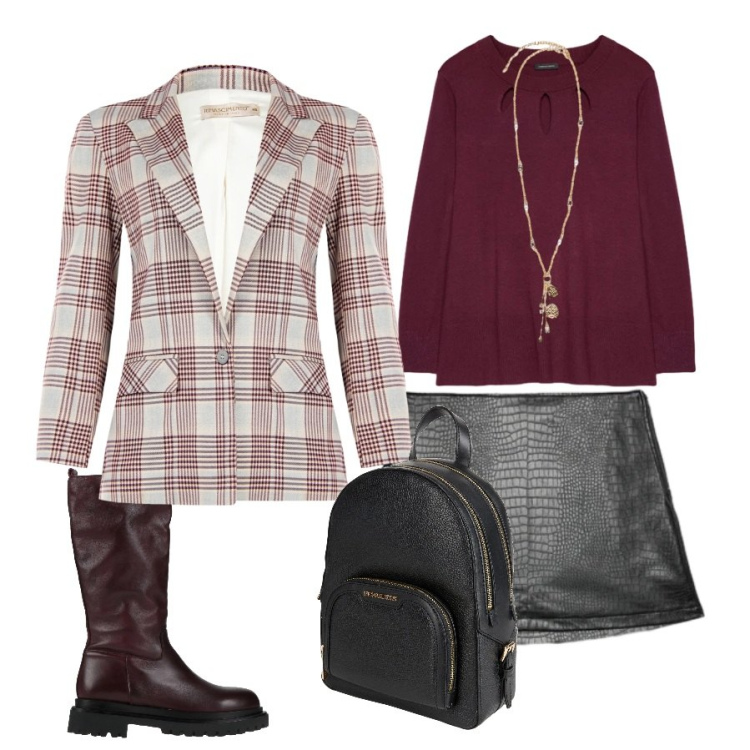 Outfit donna - Quando il capospalla guida il look. Stile Casual per Tutti i giorni. Abbinamento con stivali, zaini, blazer, maglieria, minigonne, ciondoli.