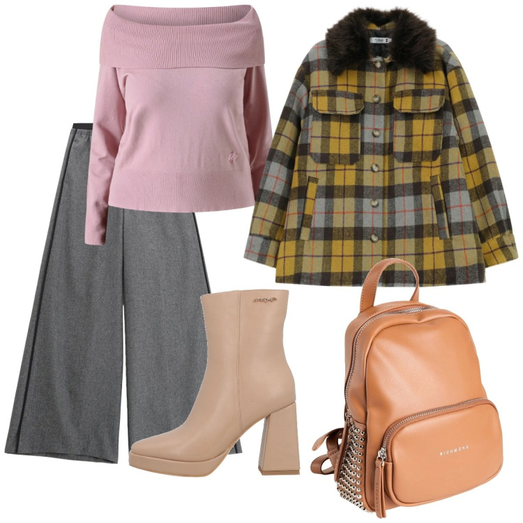 Outfit donna - Frrreeedddo. Stile Trendy per Tutti i giorni. Abbinamento con stivaletti, zaini, pantaloni, cappotti, maglieria.