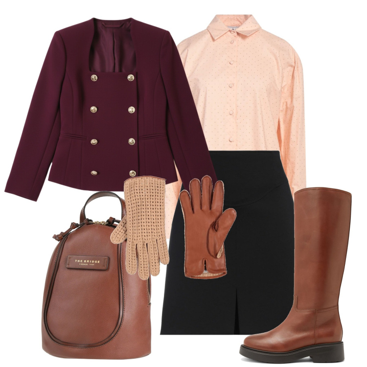 Outfit donna - Chic sempre. Stile Chic per Tutti i giorni. Abbinamento con stivali, minigonne, zaini, guanti, camicie, blazer.
