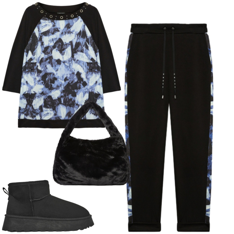 Outfit donna - Fiorella Rubino. Stile Casual chic per Tutti i giorni. Abbinamento con stivaletti, pantaloni, bluse, borse a spalla.