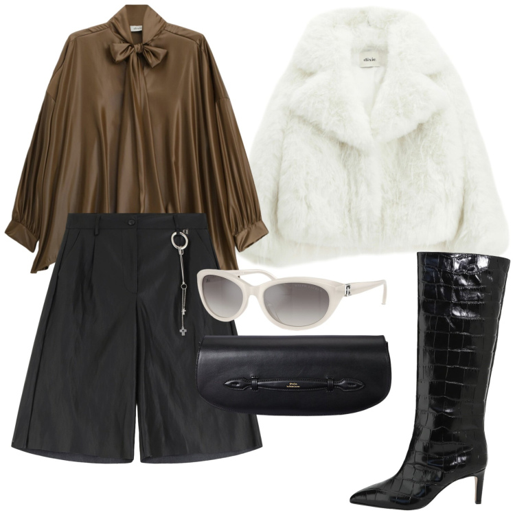 Outfit donna - Le offerte di Dixie. Stile Glamour per Tutti i giorni. Abbinamento con bermuda, camicie, stivali, vestiti corti, clutch, occhiali da sole.