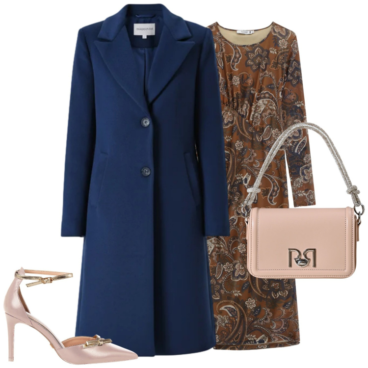 Outfit donna - Total look #2317817. Stile Urban per Tutti i giorni. Abbinamento con vestiti midi/longuette, cappotti, décolleté, borse a mano.