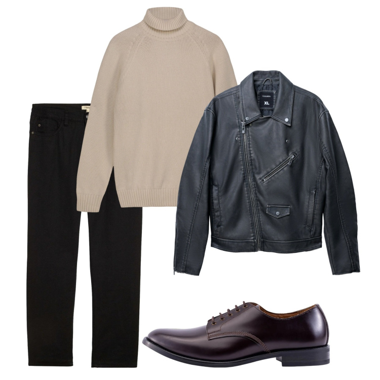 Outfit uomo - Gennaio. Stile Casual per Tutti i giorni. Abbinamento con pantaloni, giacche, scarpe stringate, pullovers.