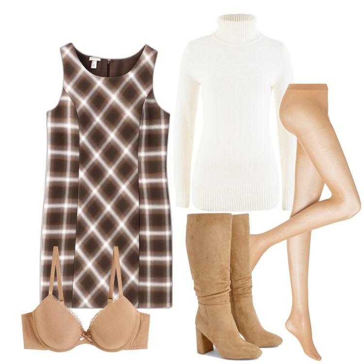 Outfit femme - Janvier. Style Vintage rétro pour Tous les jours. Assortir avec pulls, sacs en bandoulière, collants, robes, cuissardes.