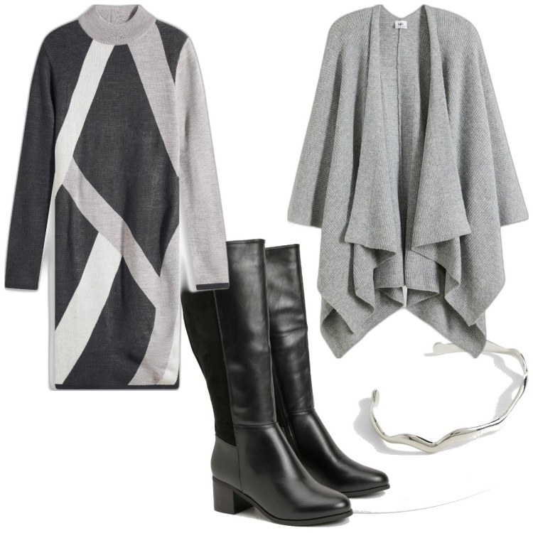 Outfit femme - Casual #533. Style Casual pour Tous les jours. Assortir avec manteaux, robes, bracelets, bottes.
