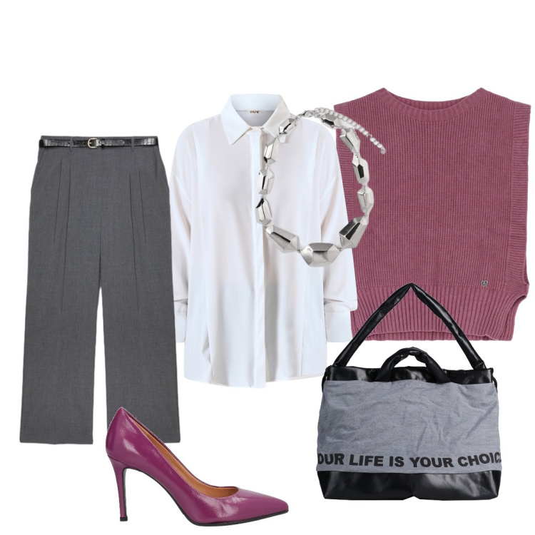 Outfit donna - Il morbido gilet alla moda. Stile Chic per Tutti i giorni. Abbinamento con zaini, décolleté, camicie, maglieria, ciondoli, pantaloni.