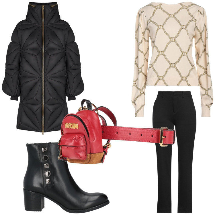 Outfit donna - Il piumino Canadian. Stile Casual chic per Serata fuori. Abbinamento con pantaloni, stivaletti, pullovers, marsupi, cappotti.