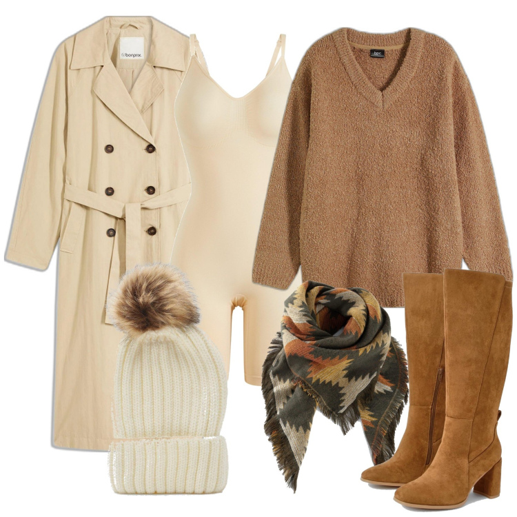 Outfit femme - Janvier. Style Urban pour Tous les jours. Assortir avec pulls, combishort, foulards, imperméable, bonnets, bottes.