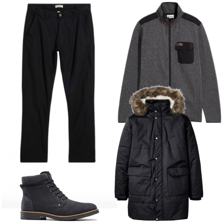 Outfit homme - Biker Rock #8. Style Biker Rock pour Tous les jours. Assortir avec bottes, pantalon , manteaux, pulls.