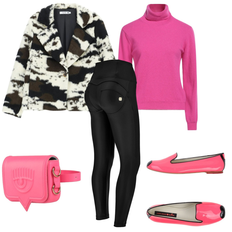 Outfit donna - Total look #2318457. Stile Casual chic per Ufficio. Abbinamento con mocassini, maglieria, marsupi, blazer, pantaloni skinny.