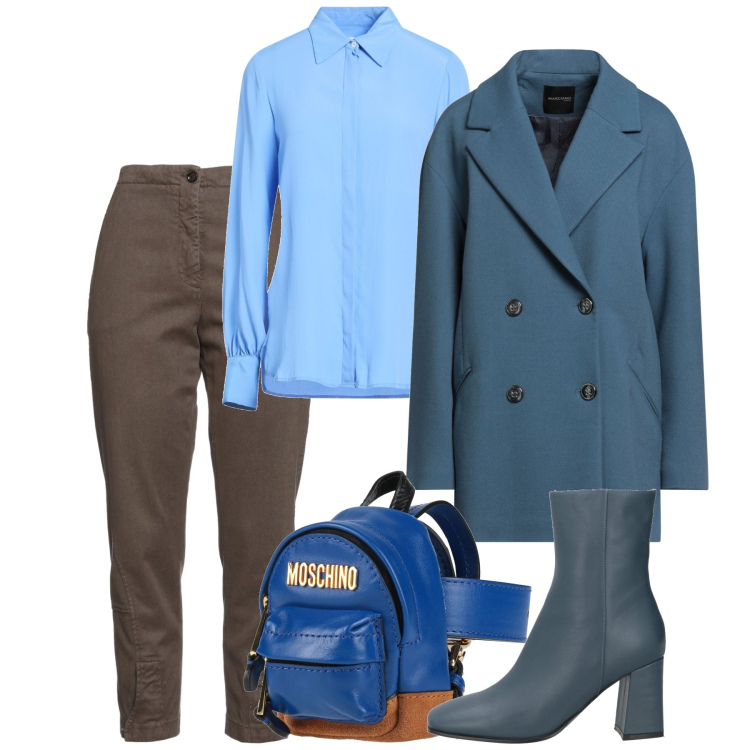 Outfit donna - Gennaio. Stile Bon Ton per Tutti i giorni. Abbinamento con cappotti, marsupi, jeans slim fit, camicie, stivaletti.