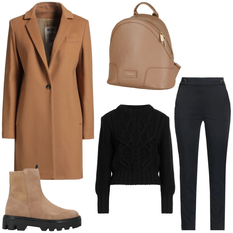 Outfit donna - Urban. Stile Urban per Tutti i giorni. Abbinamento con pantaloni, cappotti, zaini, pullovers, stivaletti.