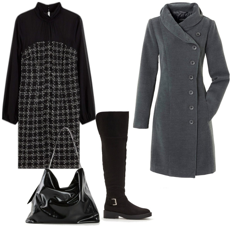 Outfit femme - Basique #238. Style Basique pour Tous les jours. Assortir avec manteaux, cuissardes, robes courtes, sac cabas.