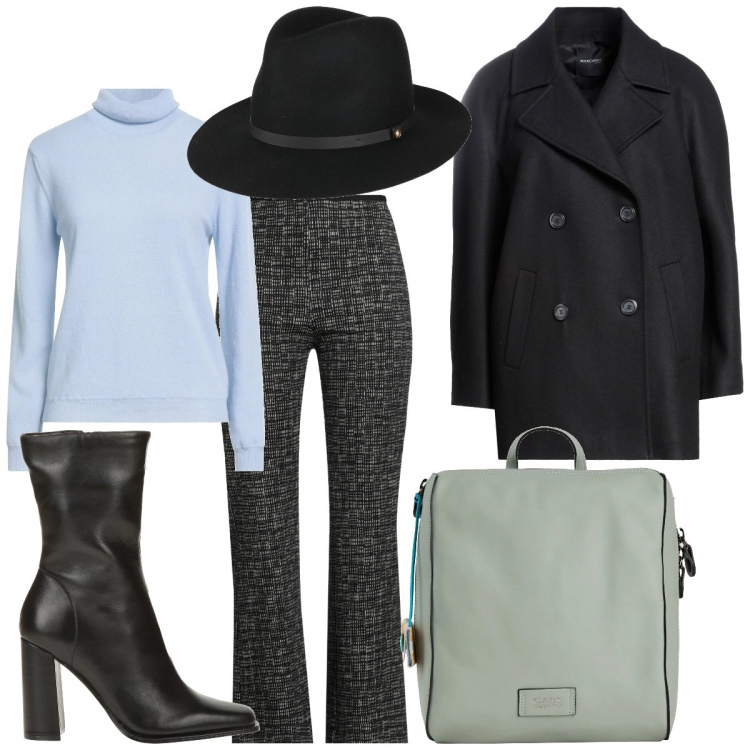 Outfit donna - Comodamente contro il freddo. Stile Urban per Tutti i giorni. Abbinamento con caban, maglieria, stivaletti, zaini, leggings, cappelli.