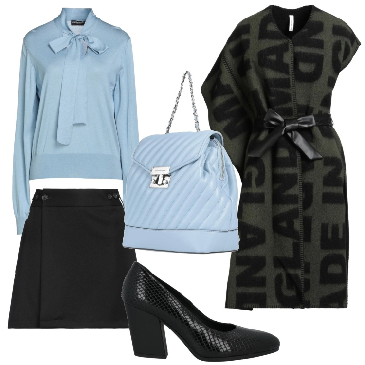 Outfit donna - Sempre alla moda. Stile Chic per Serata fuori. Abbinamento con décolleté, zaini, pullovers, cappotti, minigonne.