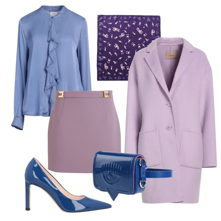 Outfit donna - Serata bon ton. Stile Bon Ton per Serata fuori. Abbinamento con camicie, marsupi, minigonne, décolleté, sciarpe, cappotti.