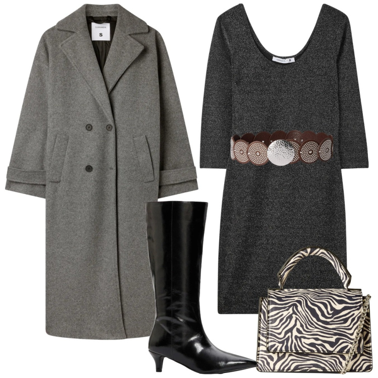 Outfit donna - L cintura a medaglioni. Stile Chic per Serata fuori. Abbinamento con stivali, vestiti lunghi, cinture, cappotti, borse a tracolla.