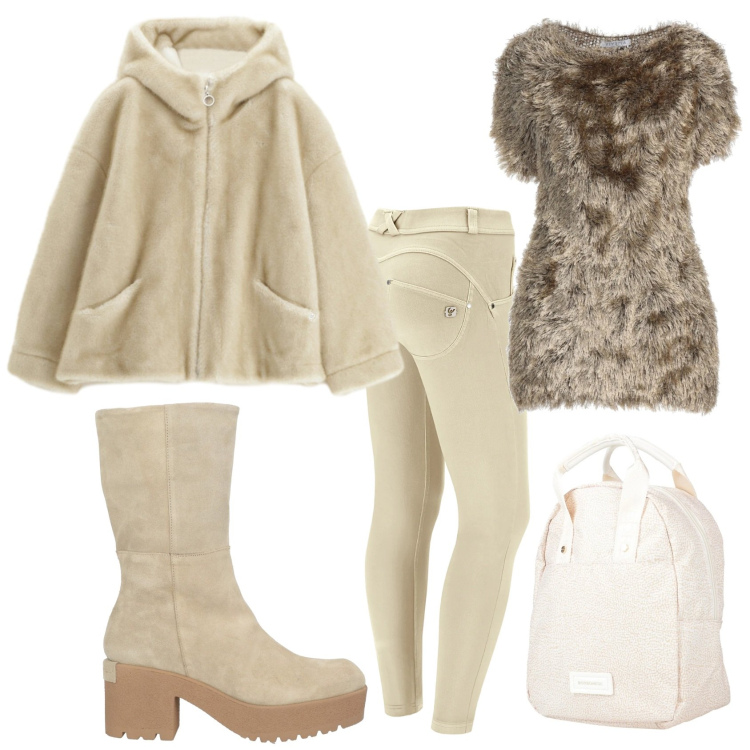 Outfit donna - Total look #2319247. Stile Casual chic per Tutti i giorni. Abbinamento con pullovers, stivaletti, zaini, blazer, pantaloni skinny.