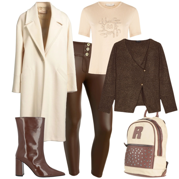 Outfit donna - Trendy ogni giorno. Stile Trendy per Tutti i giorni. Abbinamento con zaini, stivaletti, cappotti, t-shirt, pantaloni skinny, cardigans.