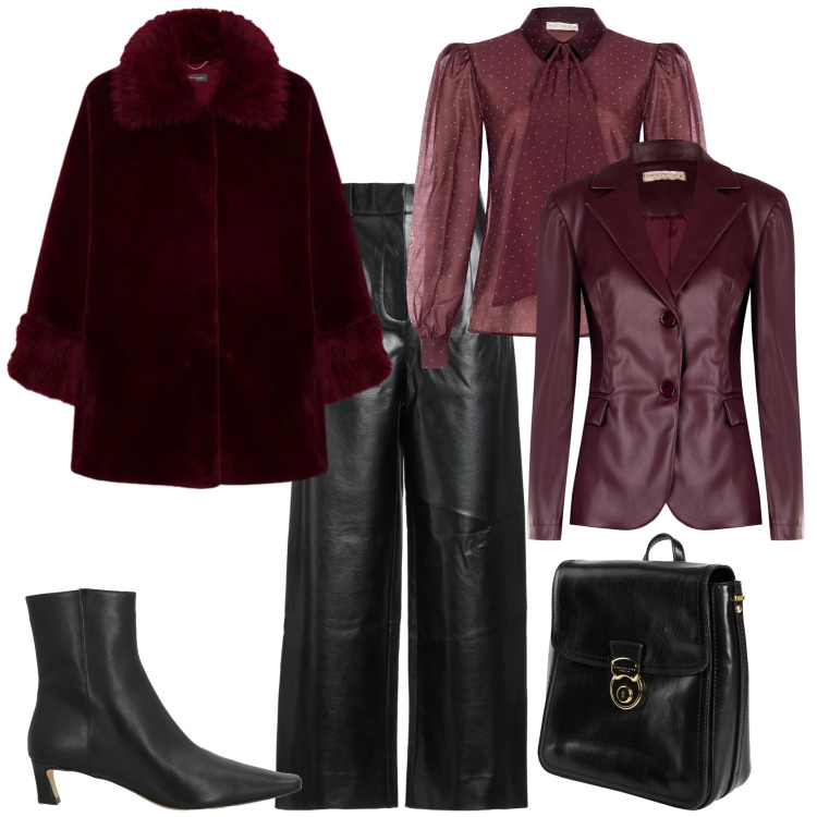 Outfit donna - Minimal chic ufficio. Stile Trendy per Ufficio. Abbinamento con stivaletti, zaini, pantaloni, blazer, camicie, cappotti.