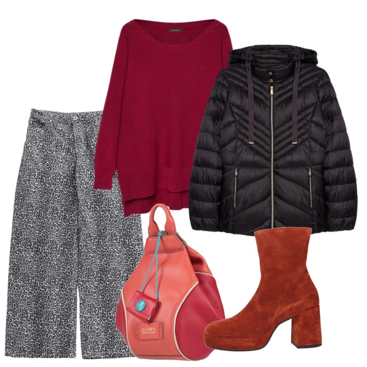 Outfit donna - Confortevole sotto la neve - Focus Donna. Stile Bon Ton per Tutti i giorni. Abbinamento con zaini, stivaletti, pantaloni, maglieria, piumini.