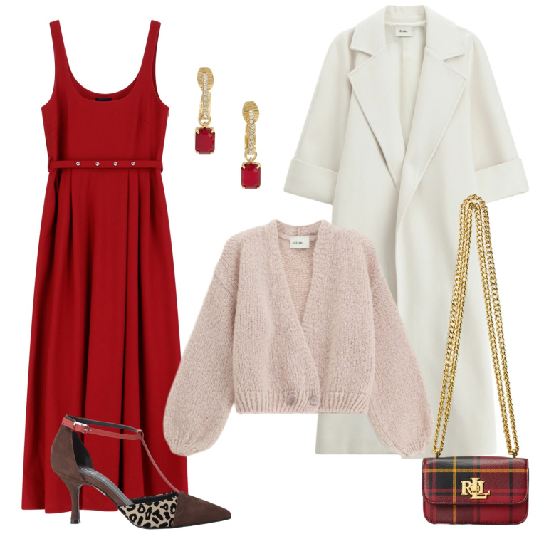 Outfit donna - Dixie saldi. Stile Casual chic per Tutti i giorni. Abbinamento con orecchini, pochette, vestiti lunghi, cardigans, décolleté, cappotti.