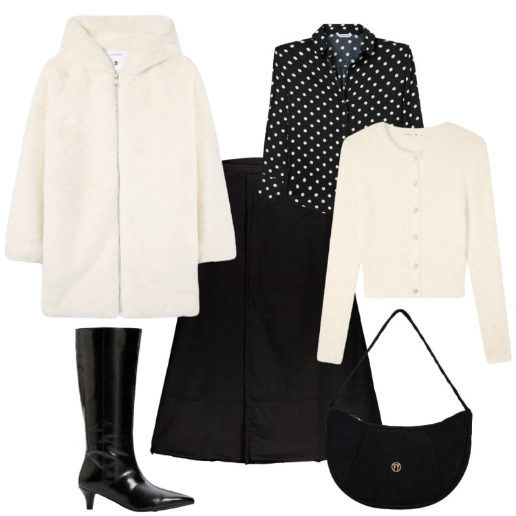 Outfit donna - Chic serata evento speciale. Stile Chic per Serata fuori. Abbinamento con stivali, cappotti, camicie, cardigans, borse a mano, gonne lunghe.